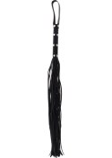 Long Studded Flogger Whip Black