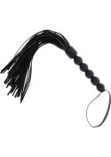 Short Beaded Flogger Whip Black
