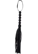 Short Beaded Flogger Whip Black