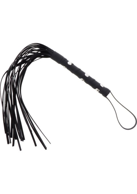 Short Studded Flogger Whip Black