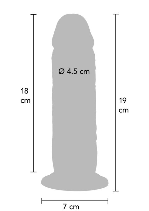 Silicone Foreskin Dong 19 cm Caramel skin tone