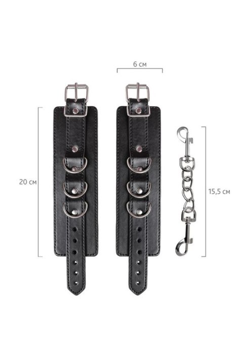 Anonymo handcuffs, PU leather, black Anonymo handcuffs, PU leather, black