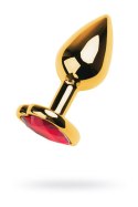 Gold anal plug with gem