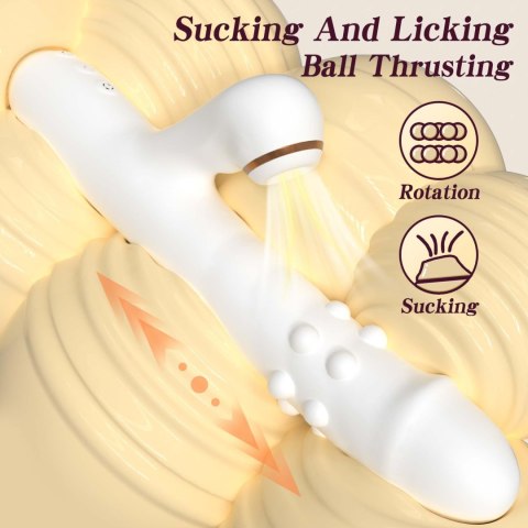 Silicone Vibrator - 3 rotating functions and 7 licking functions