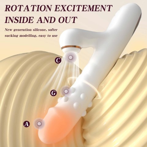 Silicone Vibrator - 3 rotating functions and 7 licking functions