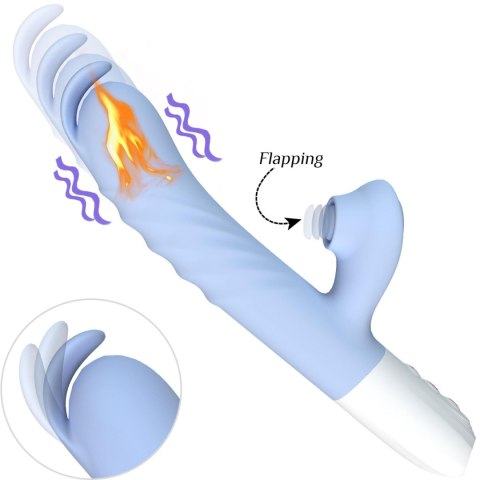Silicone Vibrator 7 Powerful Modes - 
Flapping and 7 Thrusting
Heating
