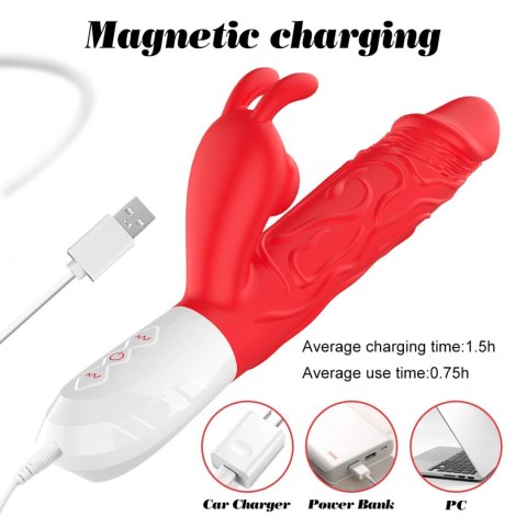 Silicone Vibrator 7 Vibration modes -
10 thrusting and
7 Flapping