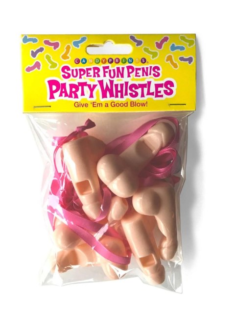 Super Fun Penis Party Whistles, 6pk