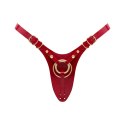 LEATHERETTE HARNESS FABULOUS - ONE SIZE - RED GLOSSY LEATHERETTE HARNESS FABULOUS - ONE SIZE - RED GLOSSY