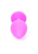 Plug-Jewellery Pink Silicon PLUG Medium- Light Blue Diamond