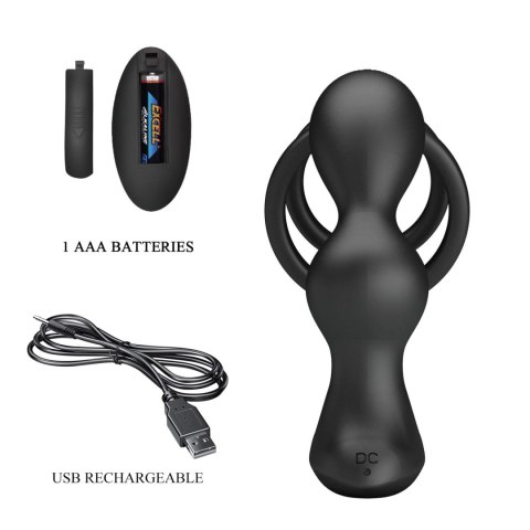 MR PLAY - VIBRATING ANAL PLUG with RING - Remote Control 12 functions MR PLAY - VIBRATING ANAL PLUG with RING - Remote Control 12 functions
