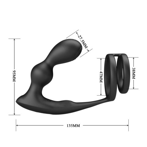 MR PLAY - VIBRATING ANAL PLUG with RING - Remote Control 12 functions MR PLAY - VIBRATING ANAL PLUG with RING - Remote Control 12 functions