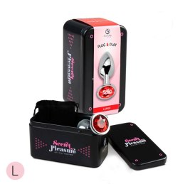 RED JEWELLED METAL BUTT PLUG