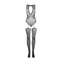 Contrast Suspender Bodystocking - One Size Contrast Suspender Bodystocking - One Size
