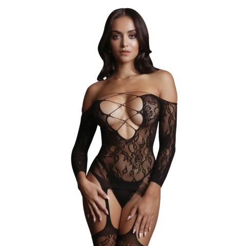 Criss Cross Neck Bodystocking - One Size Criss Cross Neck Bodystocking - One Size