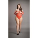Crotchless Rhinestone Teddy - Plus Size Crotchless Rhinestone Teddy - Plus Size