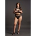 Duo Net Key-Hole Bra Set - Plus Size