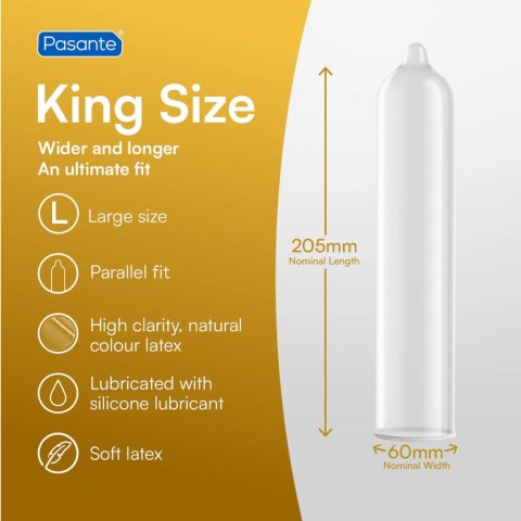 Pasante King Size Condoms 3 pcs Pasante King Size Condoms 3 pcs