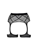 Striped, Fishnet Garterbelt - One Size