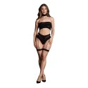 Ananke XII - Three Piece with Choker, Bandeau Top and Pantie with Garters - One Size Ananke XII - Three Piece with Choker, Bandeau Top and Pantie with Garters - One Size