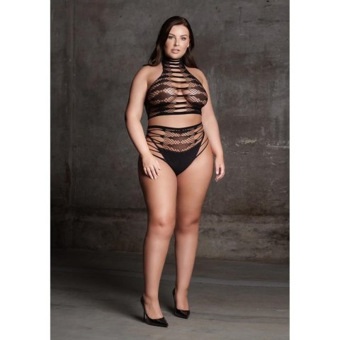 Carpo XLVI - Two Piece with Turtleneck, Crop Top and Pantie - Plus Size Carpo XLVI - Two Piece with Turtleneck, Crop Top and Pantie - Plus Size