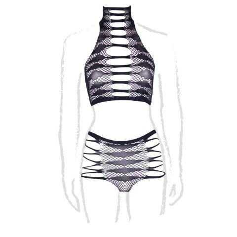 Carpo XLVI - Two Piece with Turtleneck, Crop Top and Pantie - Plus Size Carpo XLVI - Two Piece with Turtleneck, Crop Top and Pantie - Plus Size