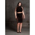 Kala XXXVII - Two Piece with Turtleneck, Crop Top and Skirt - Plus Size