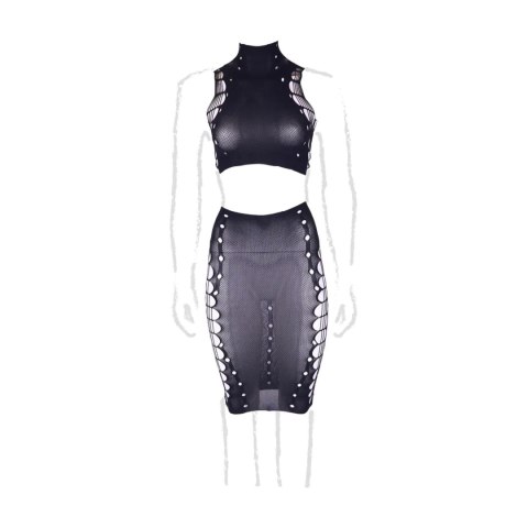 Kala XXXVII - Two Piece with Turtleneck, Crop Top and Skirt - Plus Size