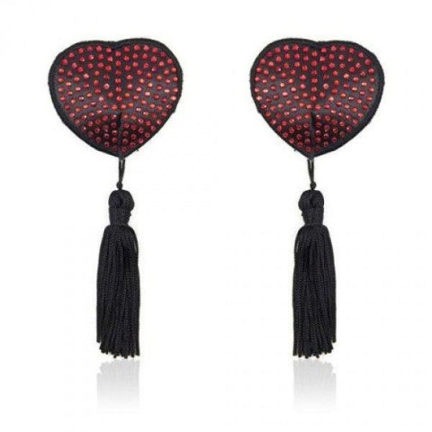 Bielizna-Heart shine nipples tassels (rosso) Bielizna-Heart shine nipples tassels (rosso)