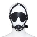 Imbracatura per viso con Maschera per occhi e morso Total Head Harness Restraint black Imbracatura per viso con Maschera per occhi e morso Total Head Harness Restraint black