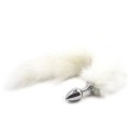 Plug anale con coda Long Fox Tail bianca Plug anale con coda Long Fox Tail bianca