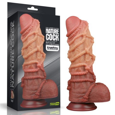10.5'' Dual layered Platinum Silicone Cock with Rope 10.5'' Dual layered Platinum Silicone Cock with Rope