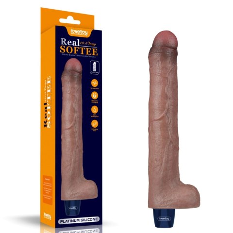 10.5" REAL SOFTEE Rechargeable Silicone Vibrating Dildo 10.5" REAL SOFTEE Rechargeable Silicone Vibrating Dildo