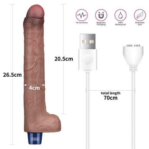 10.5" REAL SOFTEE Rechargeable Silicone Vibrating Dildo 10.5" REAL SOFTEE Rechargeable Silicone Vibrating Dildo
