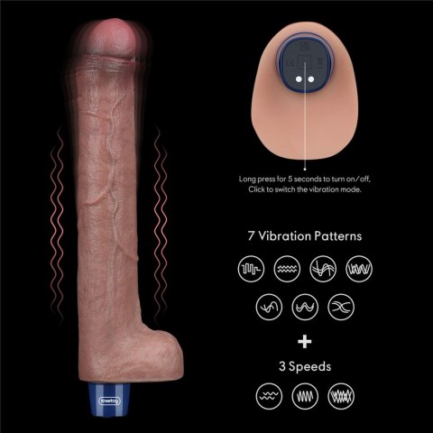 10.5" REAL SOFTEE Rechargeable Silicone Vibrating Dildo 10.5" REAL SOFTEE Rechargeable Silicone Vibrating Dildo