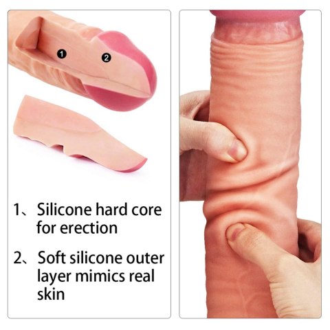 12"" Dual Layered Platinum Silicone Cock 12"" Dual Layered Platinum Silicone Cock