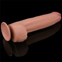 12'' King Sized Sliding Skin Dual Layer Dong 12'' King Sized Sliding Skin Dual Layer Dong
