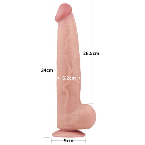 13.5'' King Sized Sliding Skin Dual Layer Dong 13.5'' King Sized Sliding Skin Dual Layer Dong