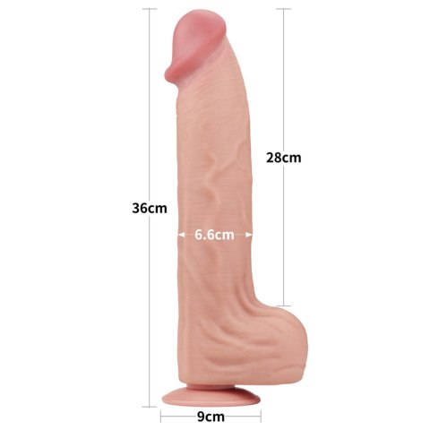 14'' King Sized Sliding Skin Dual Layer Dong 14'' King Sized Sliding Skin Dual Layer Dong