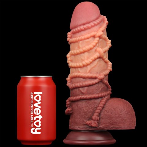 9.5'' Dual layered Platinum Silicone Cock with Rope 9.5'' Dual layered Platinum Silicone Cock with Rope