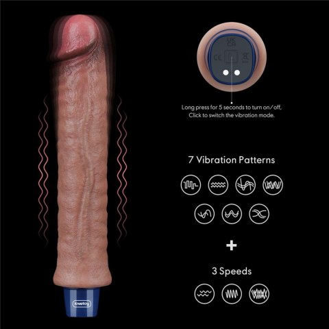 9.5" REAL SOFTEE Rechargeable Silicone Vibrating Dildo 9.5" REAL SOFTEE Rechargeable Silicone Vibrating Dildo