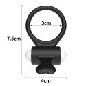 Power Clit Silicone Cockring Black Power Clit Silicone Cockring Black