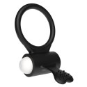 Power Clit Silicone Cockring Black Power Clit Silicone Cockring Black