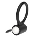 Power Clit Silicone Cockring Black Power Clit Silicone Cockring Black