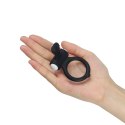 Power Clit Silicone Cockring Black Power Clit Silicone Cockring Black