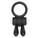 Power Clit Silicone Cockring Black Power Clit Silicone Cockring Black