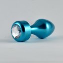 Aluminium Anal plug Blue Aluminium Anal plug Blue