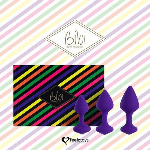 FeelzToys - Bibi Butt Plug Set 3 pcs Purple FeelzToys - Bibi Butt Plug Set 3 pcs Purple