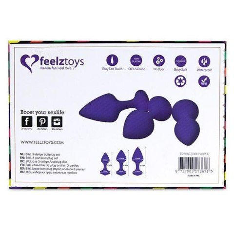 FeelzToys - Bibi Butt Plug Set 3 pcs Purple FeelzToys - Bibi Butt Plug Set 3 pcs Purple