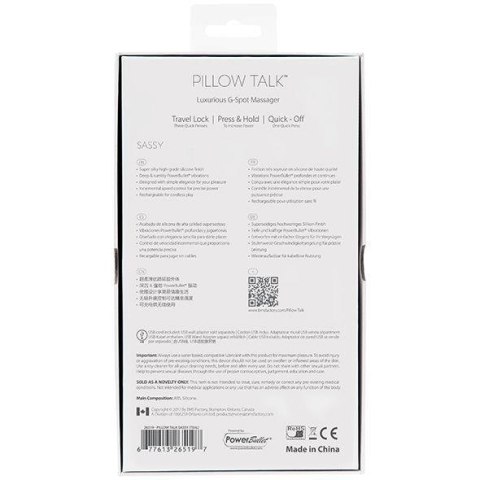 Pillow Talk - Sassy G-Spot Vibrator Teall Pillow Talk - Sassy G-Spot Vibrator Teall